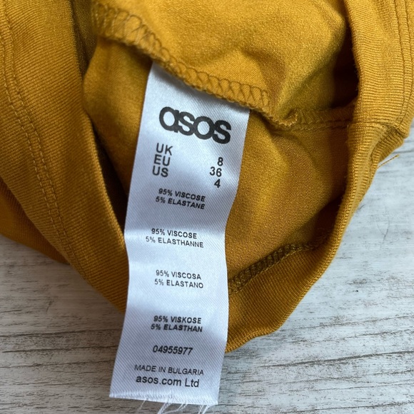 ASOS Mustard Yellow Dress Size 4 NWT - Picture 4 of 4